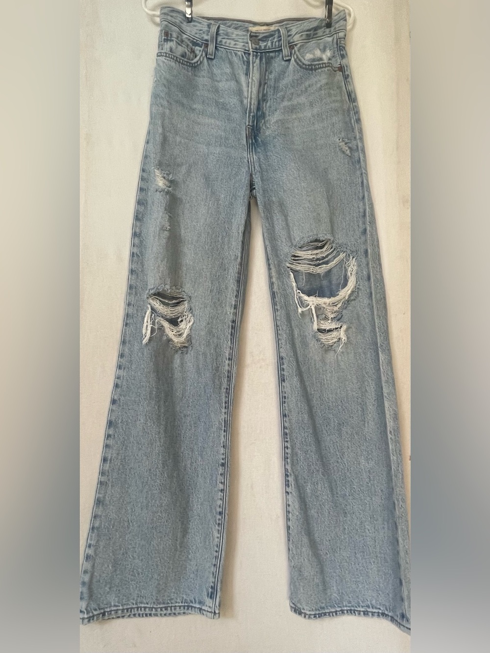 Levi’s Ribcage Wide Leg 26 Light Wash Distressed Women’s Jeans